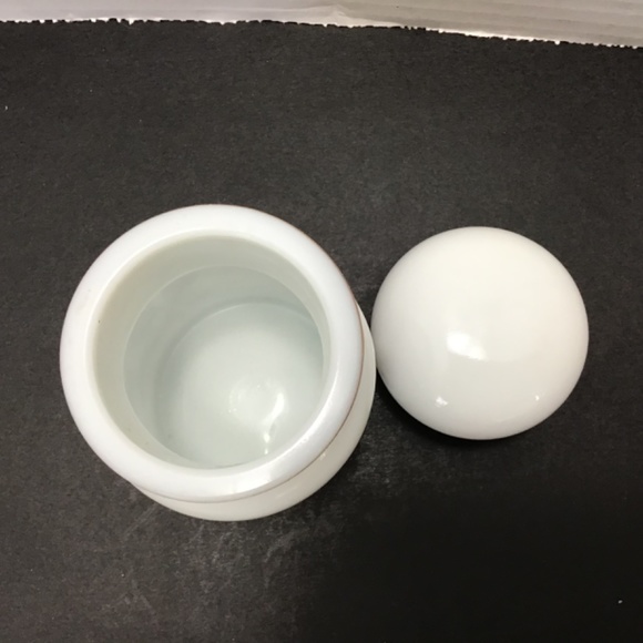 Vintage Milk Glass Apothecary Bottle with Purple Flowers, Made in Belgium - Picture 7 of 8